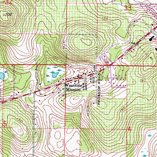 Topographic Map of Westside Mission, FL