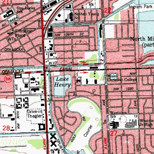 Topographic Map of Westview Church, FL