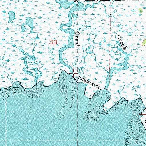 Topographic Map of Whackup Creek, FL
