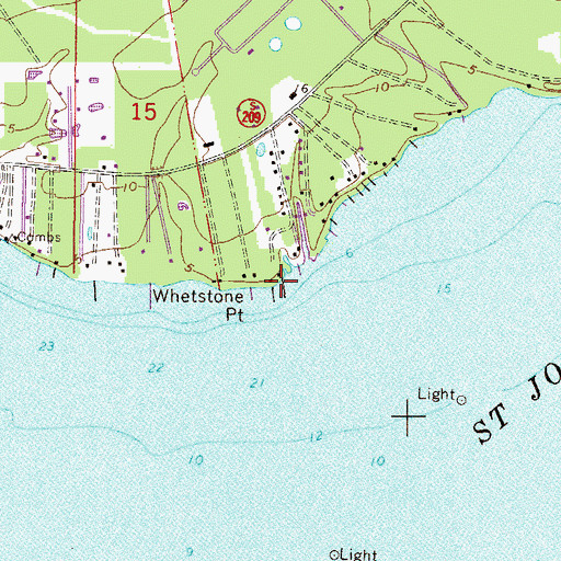 Topographic Map of Whetstone Point, FL