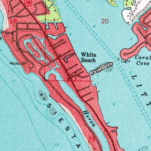 Topographic Map of White Beach, FL