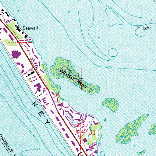Topographic Map of White Key, FL