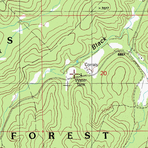 Topographic Map of Gibson Ranch, AZ