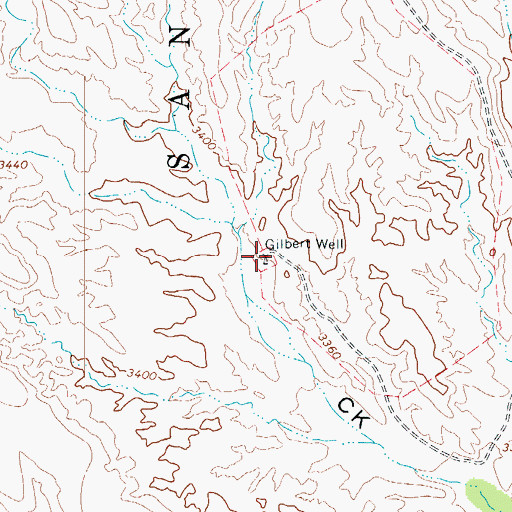 Topographic Map of Gilbert Well, AZ
