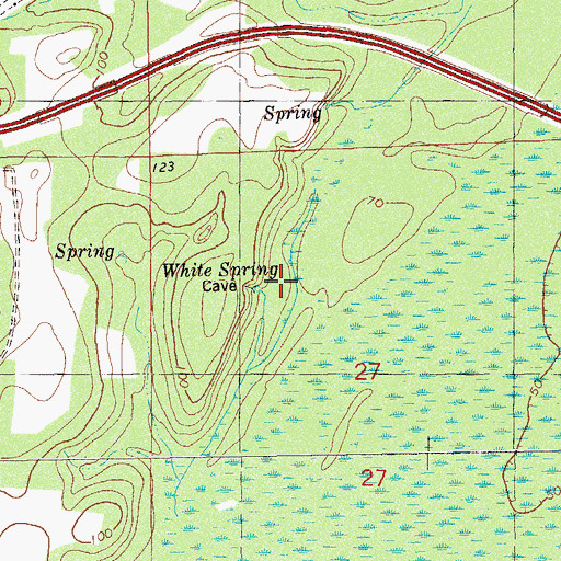 Topographic Map of White Springs, FL
