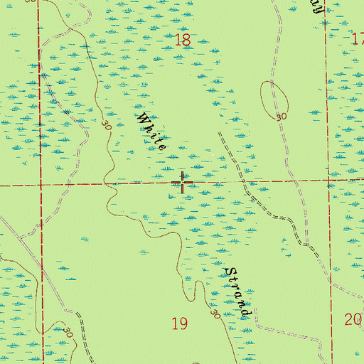 Topographic Map of White Strand, FL