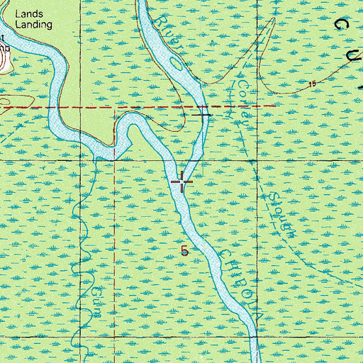 Topographic Map of Whites River, FL