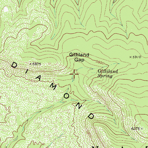 Topographic Map of Gilliland Gap, AZ