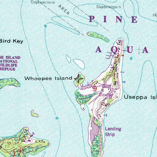 Topographic Map of Whoopee Island, FL