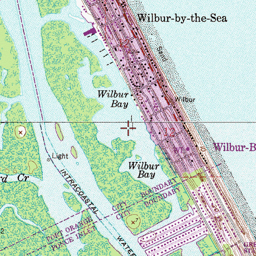 Topographic Map of Wilbur Bay, FL