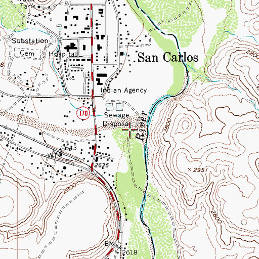 Topographic Map of Gilson Wash, AZ