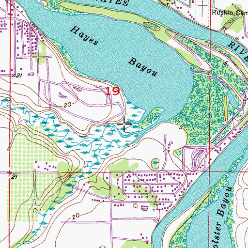 Topographic Map of Wildcat Creek, FL