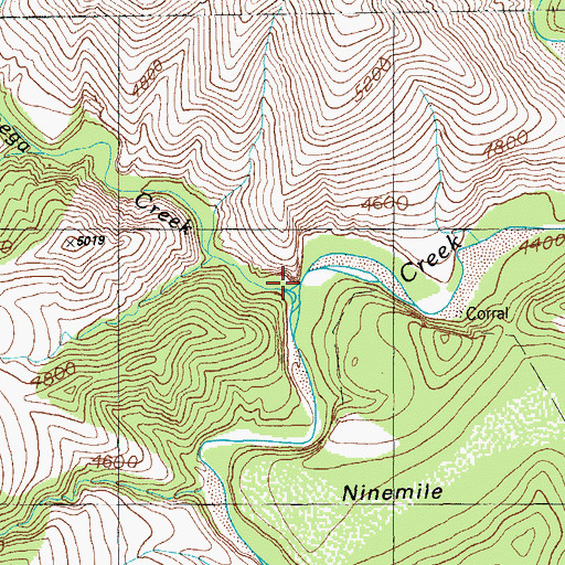Topographic Map of Cienega Creek, AZ
