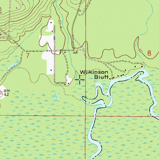 Topographic Map of Wilkinson Creek, FL