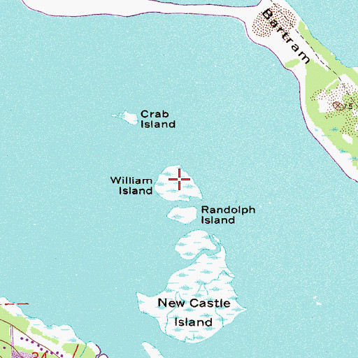 Topographic Map of William Island, FL
