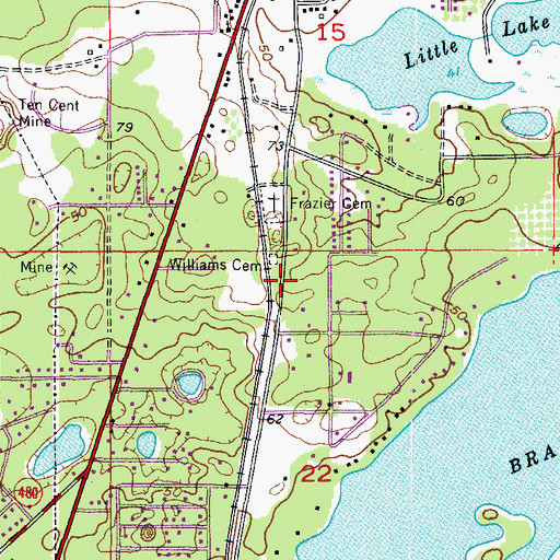 Topographic Map of Williams Cemetery, FL