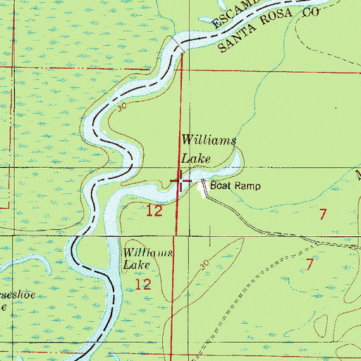 Topographic Map of Williams Lake, FL