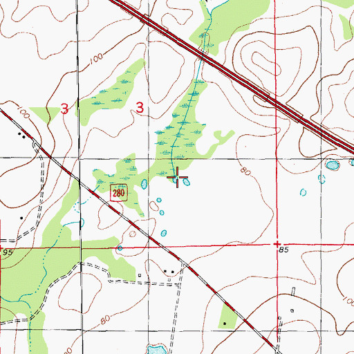 Topographic Map of Williams Slough, FL
