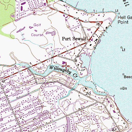 Topographic Map of Willoughby Creek, FL