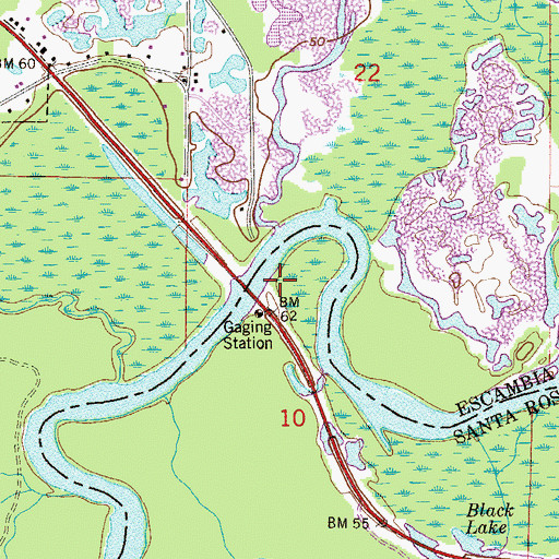Topographic Map of Wilson Branch, FL