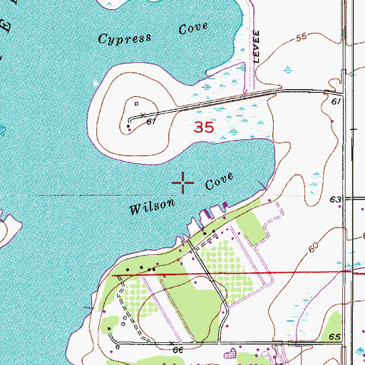 Topographic Map of Wilson Cove, FL