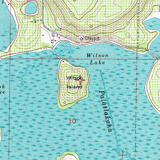 Topographic Map of Wilson Island, FL