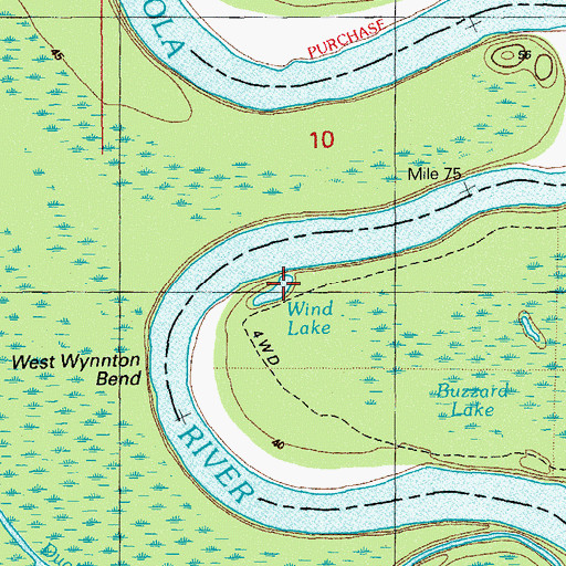 Topographic Map of Wind Lake, FL