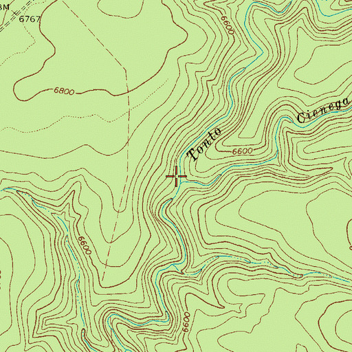 Topographic Map of Cienega Creek, AZ