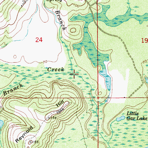 Topographic Map of Windmill Branch, FL