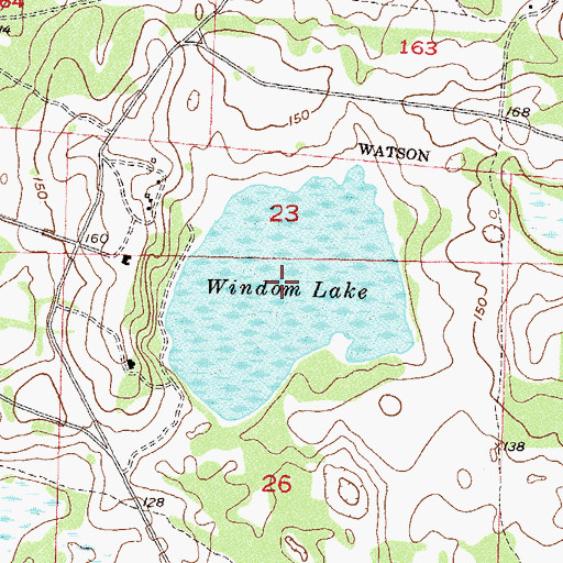 Topographic Map of Windom Lake, FL