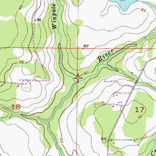 Topographic Map of Wingate Creek, FL