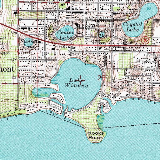 Topographic Map of Lake Winona, FL