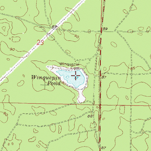 Topographic Map of Winquepin Pond, FL