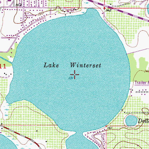 Topographic Map of Lake Winterset, FL