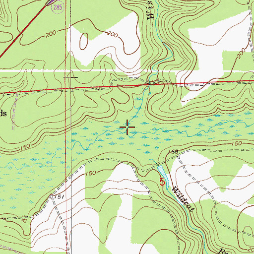 Topographic Map of Wise Creek, FL