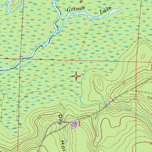 Topographic Map of Wolf Creek, FL