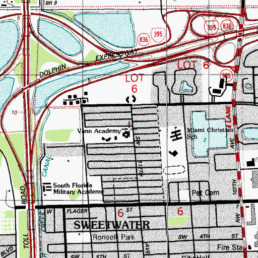 Topographic Map of Vann Academy, FL