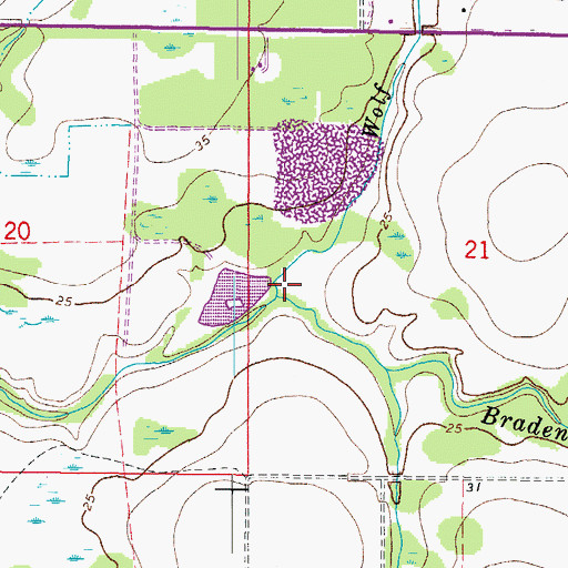 Topographic Map of Wolf Slough, FL