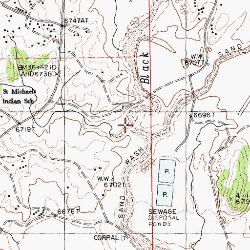 Topographic Map of Cienega Creek, AZ