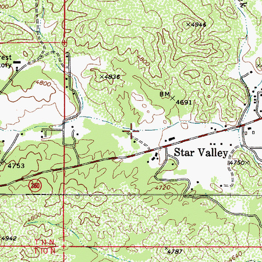 Topographic Map of Goat Camp Canyon, AZ