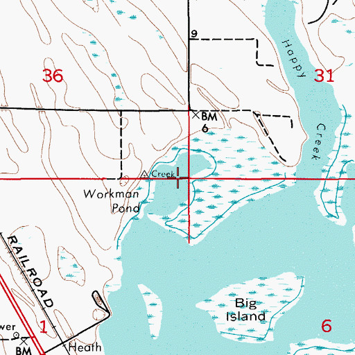 Topographic Map of Workman Pond, FL