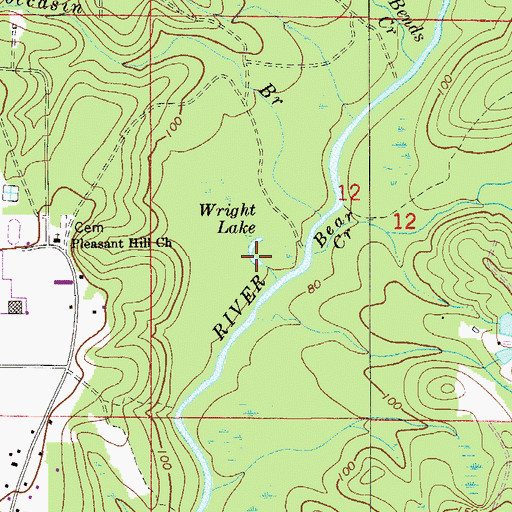 Topographic Map of Wright Lake, FL