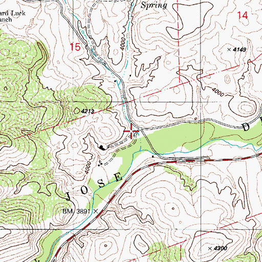 Topographic Map of Goat Canyon, AZ