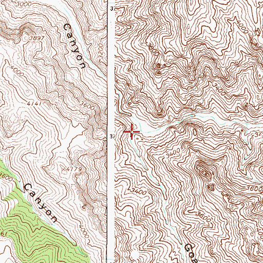 Topographic Map of Goat Canyon, AZ