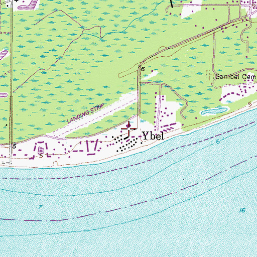 Topographic Map of Ybel, FL