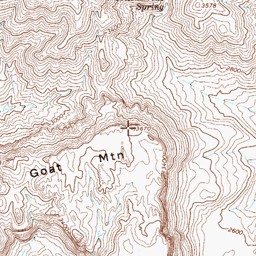 Topographic Map of Goat Mountain, AZ