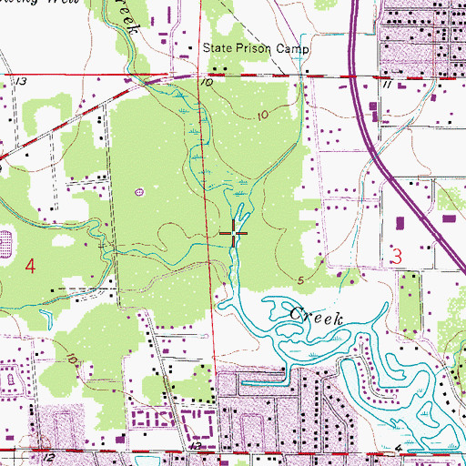 Topographic Map of Yellow Fever Creek, FL