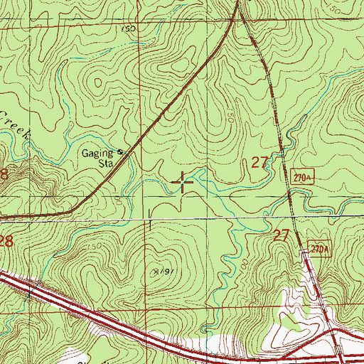Topographic Map of Yon Creek, FL
