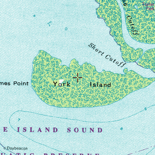 Topographic Map of York Island, FL