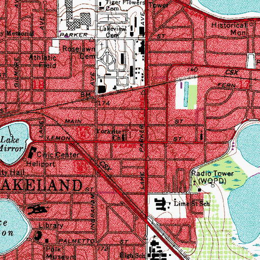Topographic Map of Yorkrite Church, FL